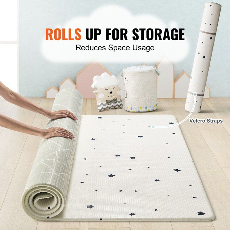Baby Play Mat, Non-Slip Waterproof Crawling Mat, Soft Reversible Floor Mat image number 4