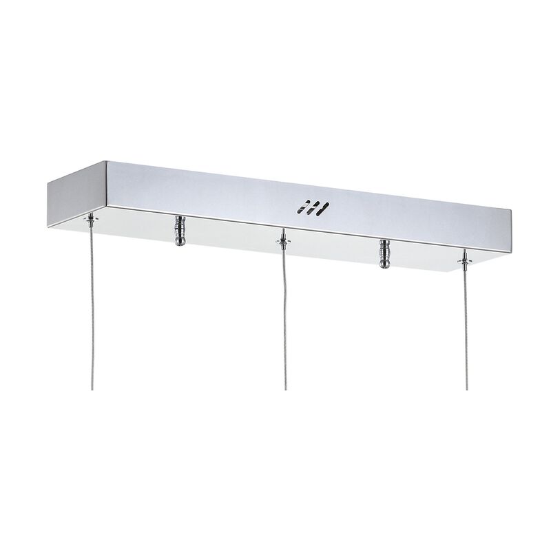 Alain 19.5" 3-Light Adjustable Cascading Metal Integrated Linear LED Pendant