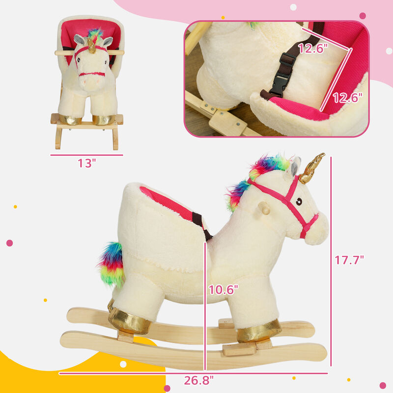 BreeBe Kids Unicorn Ride-On Rocker for 18&ndash;36 Months image number 2