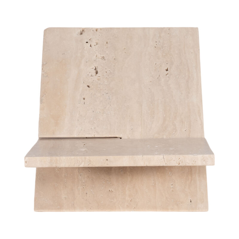 18" Travertine Bookstand, Tan image number 3