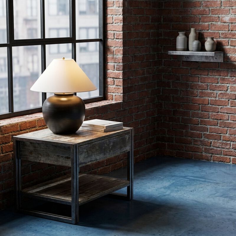 Casey Matte Black Table Lamp image number 1
