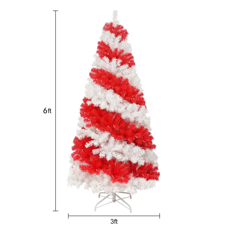 6ft Artificial Christmas Tree with 300 LED Lights and 900 Bendable Branches