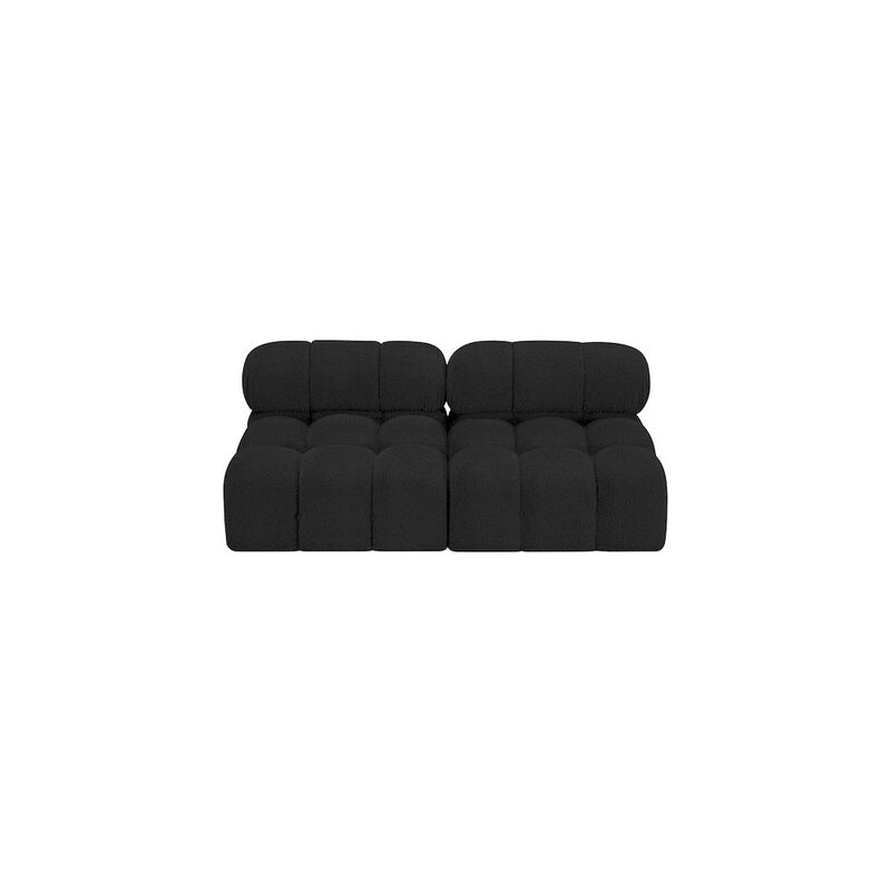 Meridian Furniture Ames Black Boucle Fabric Modular Sofa