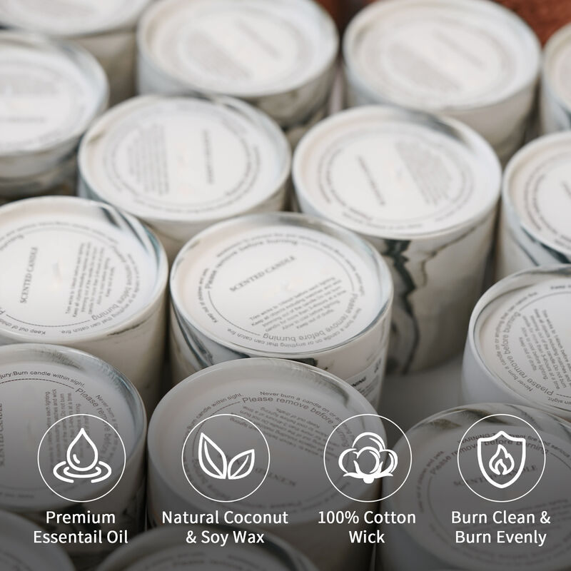 Soy and Coconut Wax Blend Single Wick Hand Poured Ceramic Jar Candle