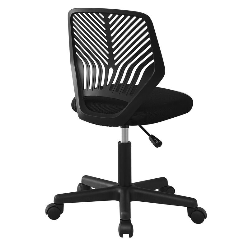 Monarch Specialties I 7336 Office Chair, Adjustable Height, Swivel, Ergonomic, Computer Desk, Work, Juvenile, Metal, Fabric, Black, Contemporary, Modern