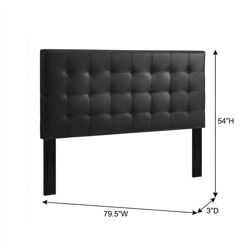 Tufted Faux Leather Headboard for King, California King Beds, Elegant Design image number 1
