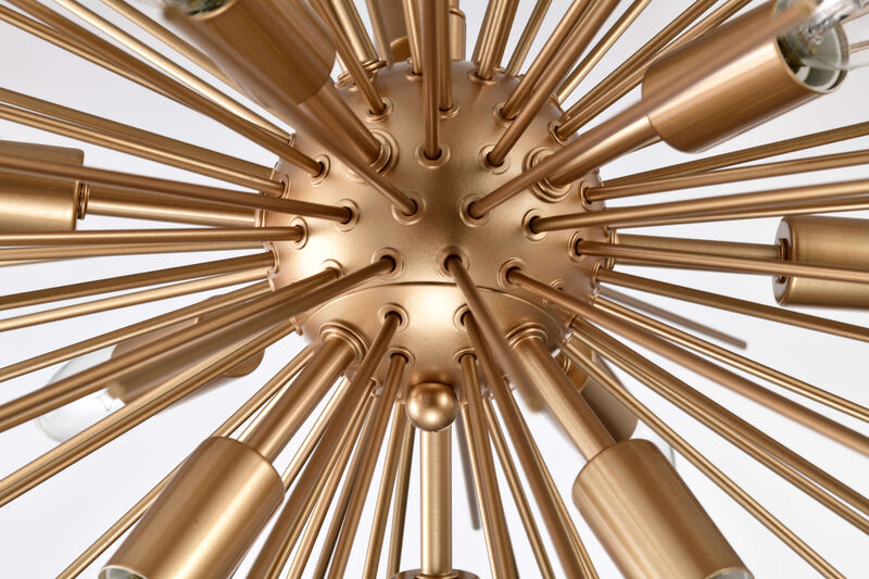 Aika Shiny Bronze 12-light Shiny Bronze Sputnik Sphere Chandelier image number 5