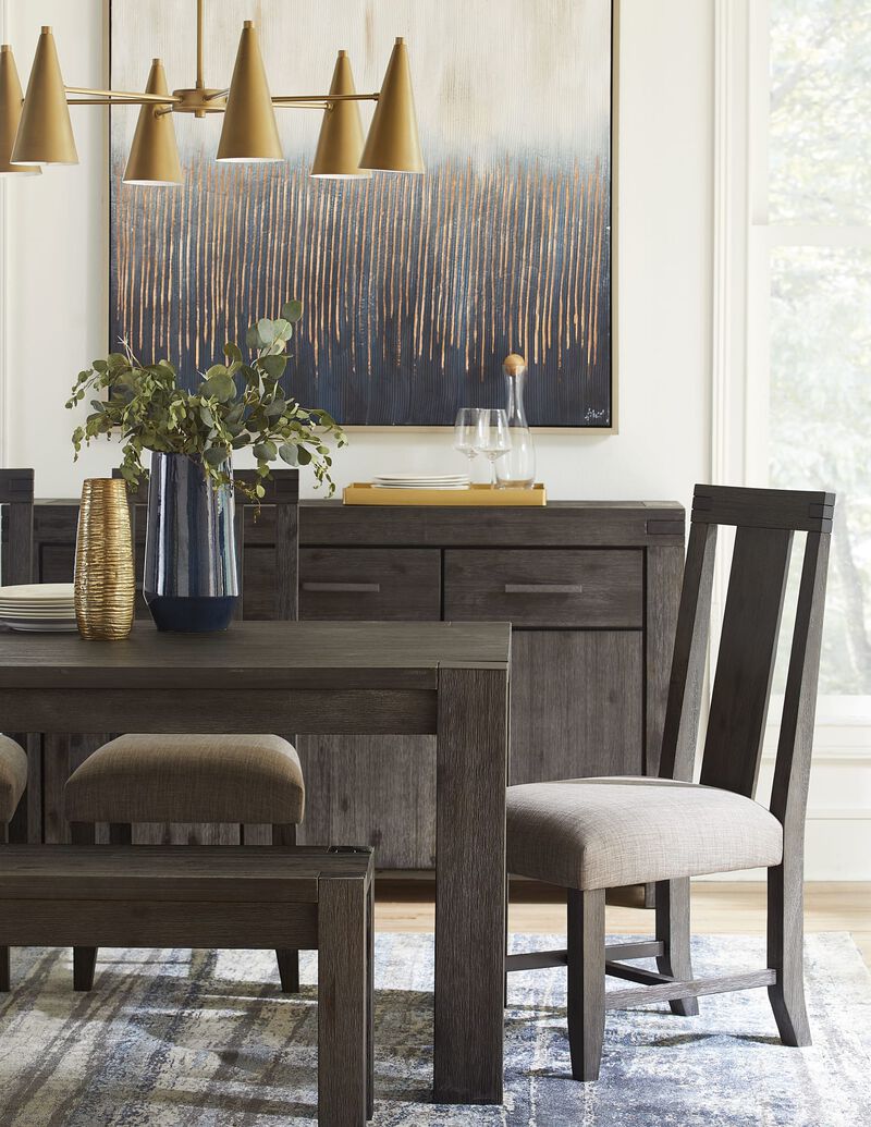 Meadow Solid Wood Three Drawer Three Door Sideboard in Graphite