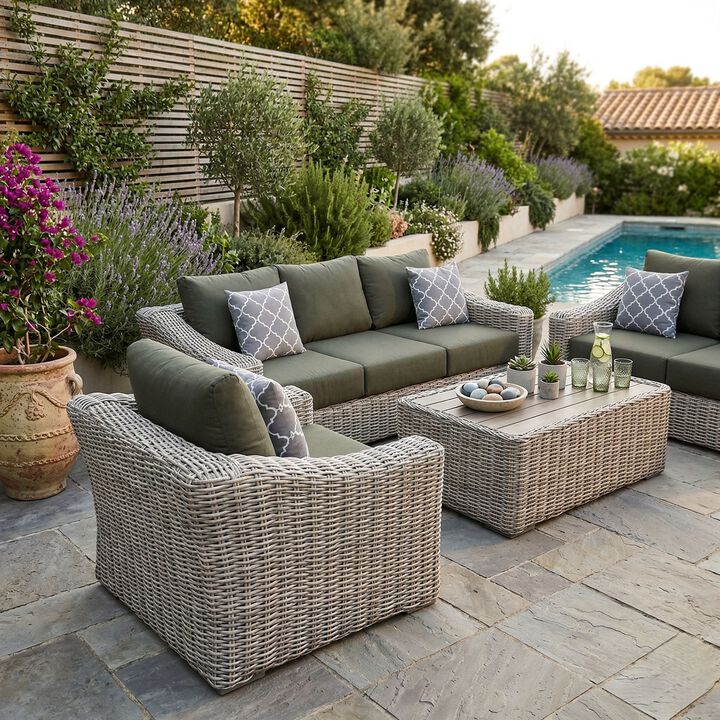 Teva Outdoor Patio Sectional Sofa Set