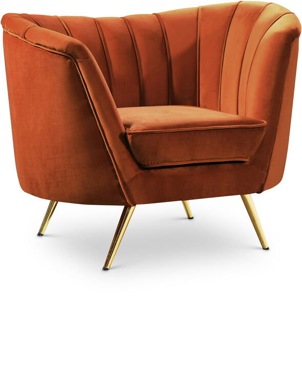 Meridian Furniture Margo Cognac Velvet Chair