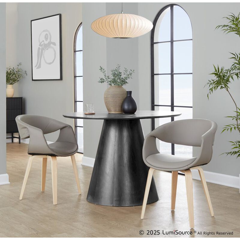 LumiSource Curvo Upholstered Chair - Set of 2