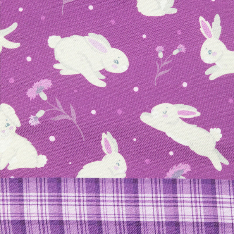 Set of 2 Purple Floral Easter Bunny Oven Mitts 13.75"