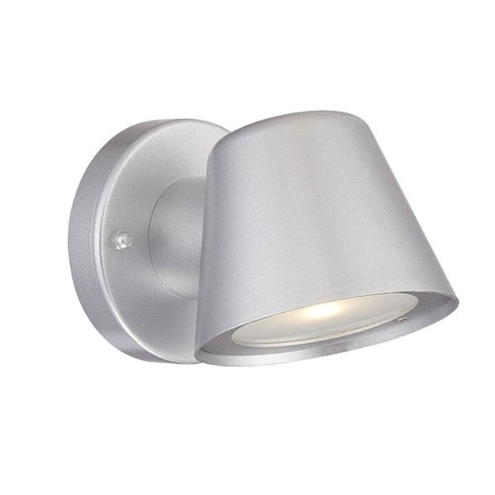 Homezia Brushed Silver LED Short Cone Wall Light