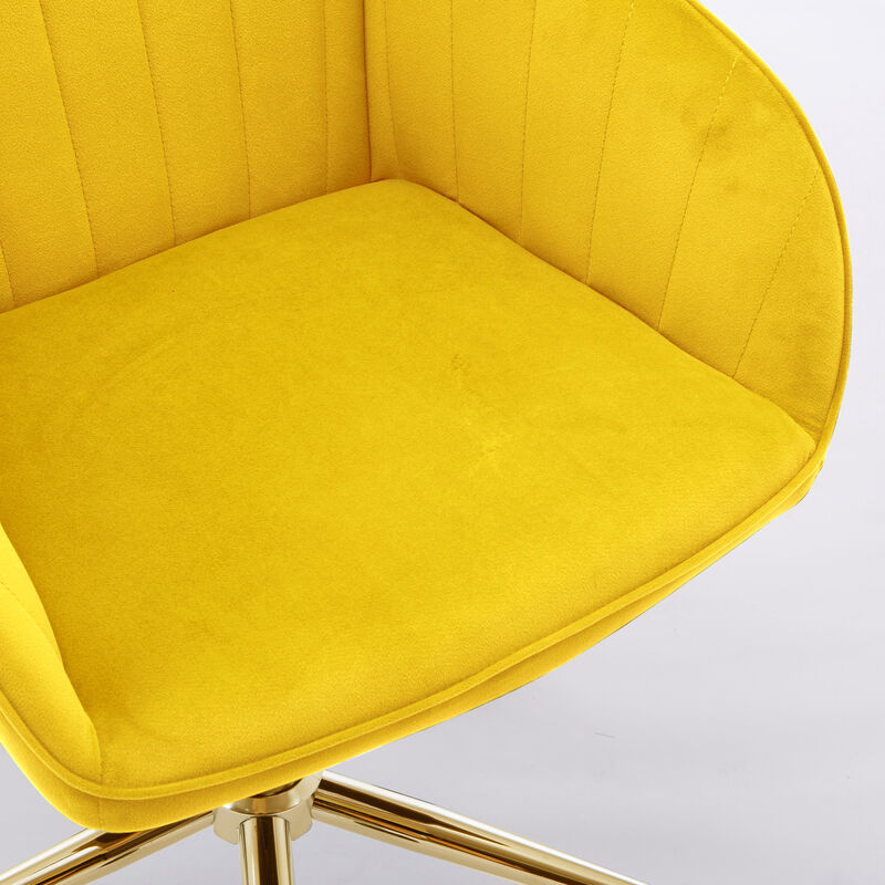 GOODSILO Adjustable Ergonomic Swivel Chair with Memory Foam Cushion and Golden Base image number 3
