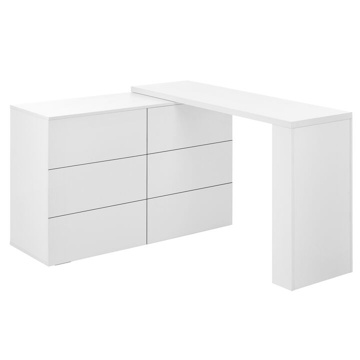 Tubklu L-Shaped Desk Dresser