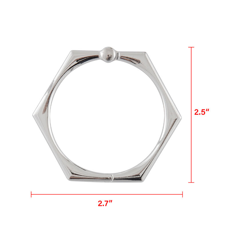 Zinc Hexagon-Shaped Shower Curtain Hooks, Set of 12 image number 9