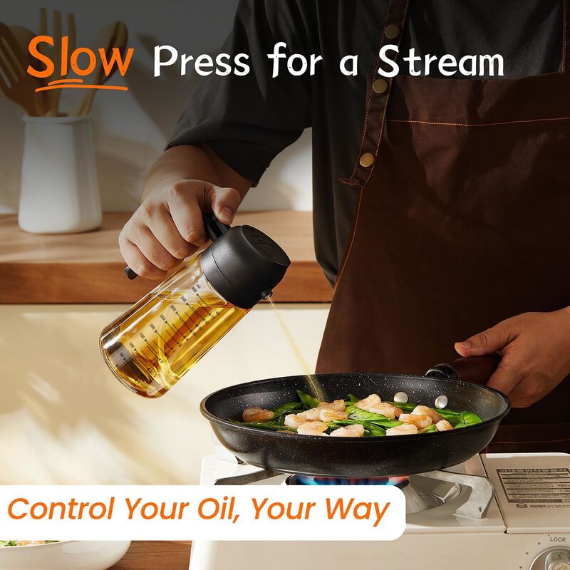 16oz Glass Olive Oil Sprayer Dispenser Bottle image number 7