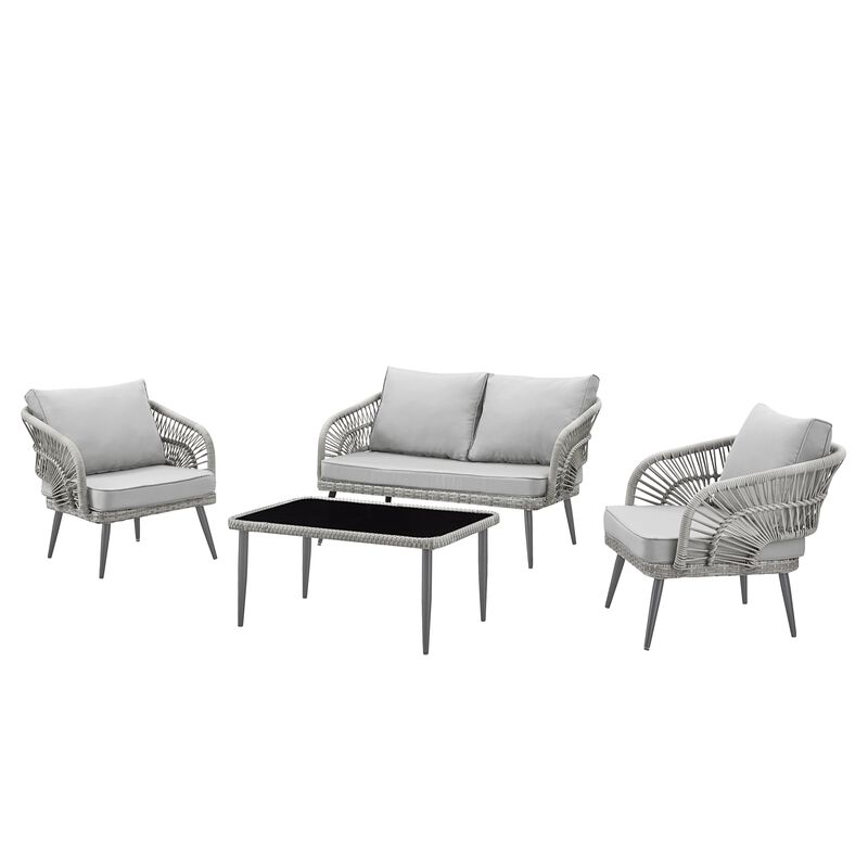 Inspired Home Arsema  Outdoor 4pc Seating Group image number 1