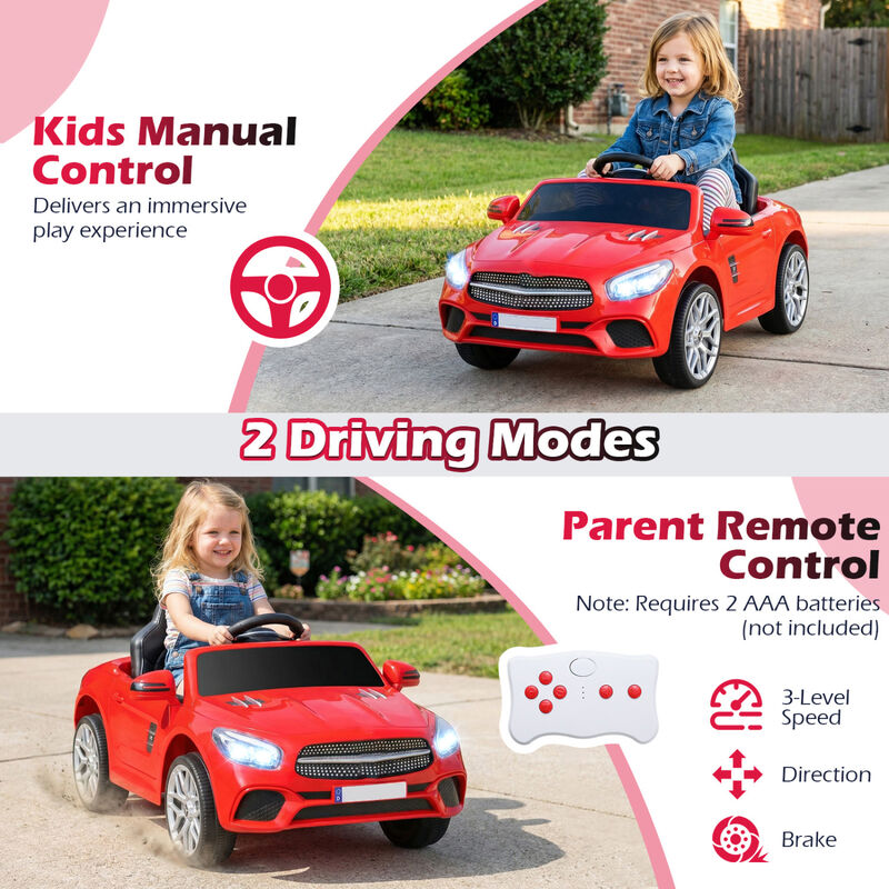 Kids 12V Battery Powered Ride On Car with Remote Control and Built-In Music image number 4