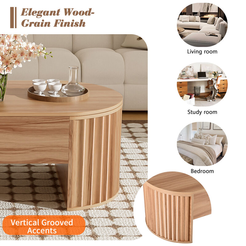 Merax Coffee Table with Hidden Compartment