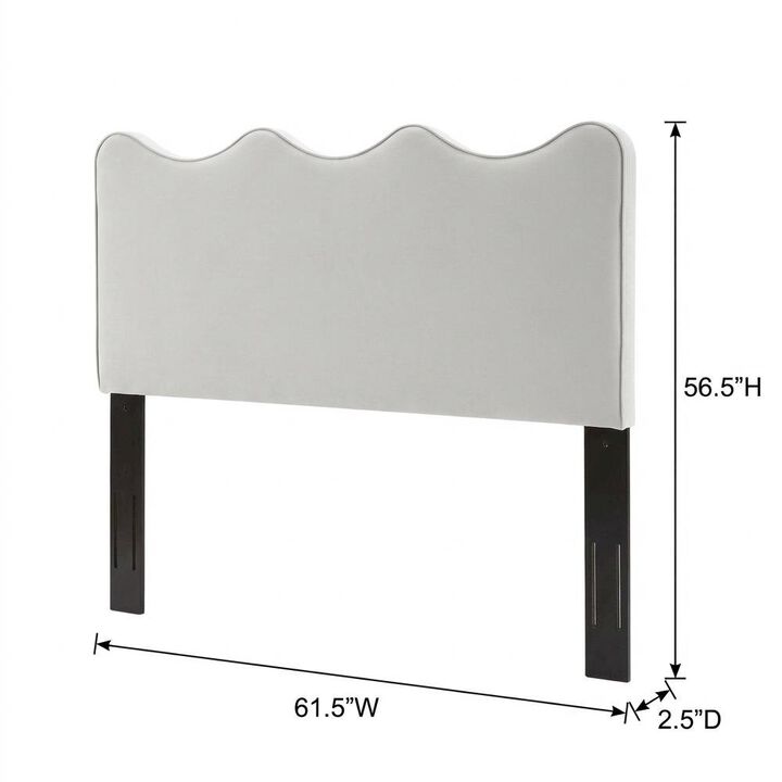 Performance Velvet Full/Queen Headboard with Plush Upholstery and Durable Frame