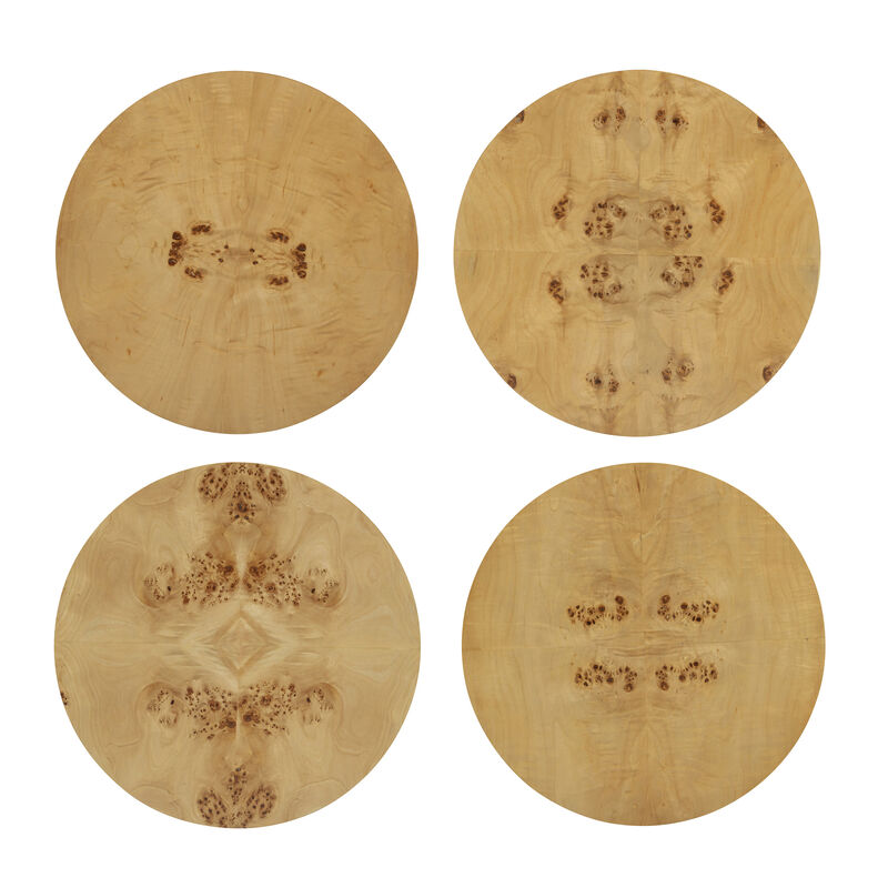 Fig Natural Burl Drum Side Table image number 7