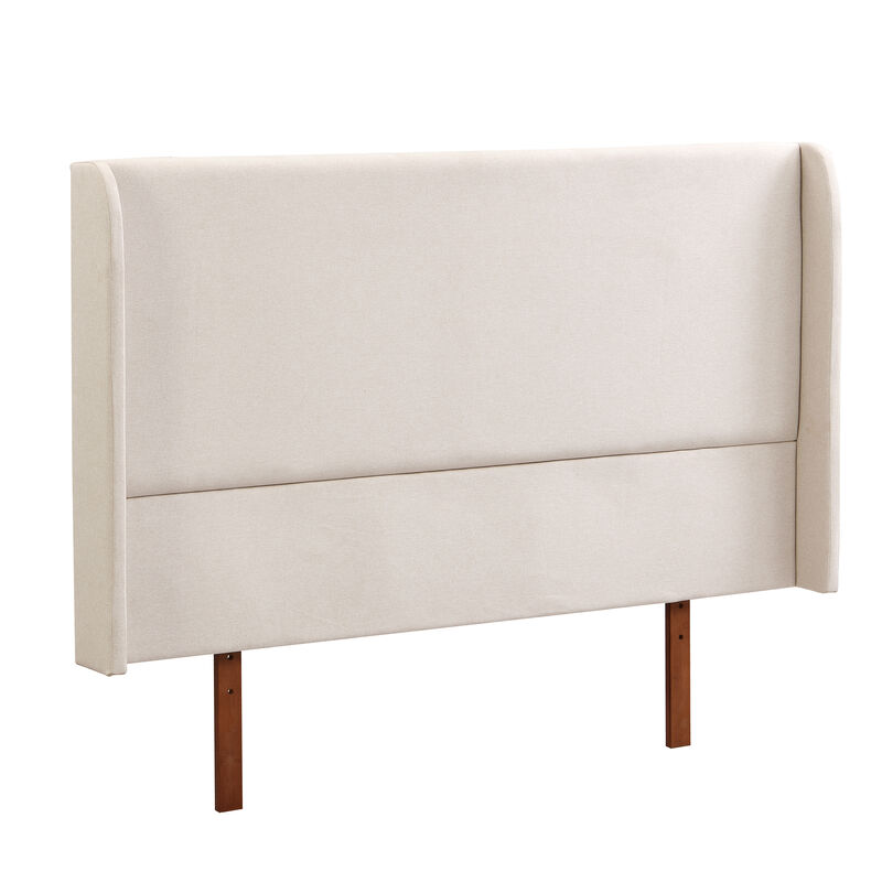 Merax Bamboo Wood Platform Bed with Upholstered Headboard image number 5