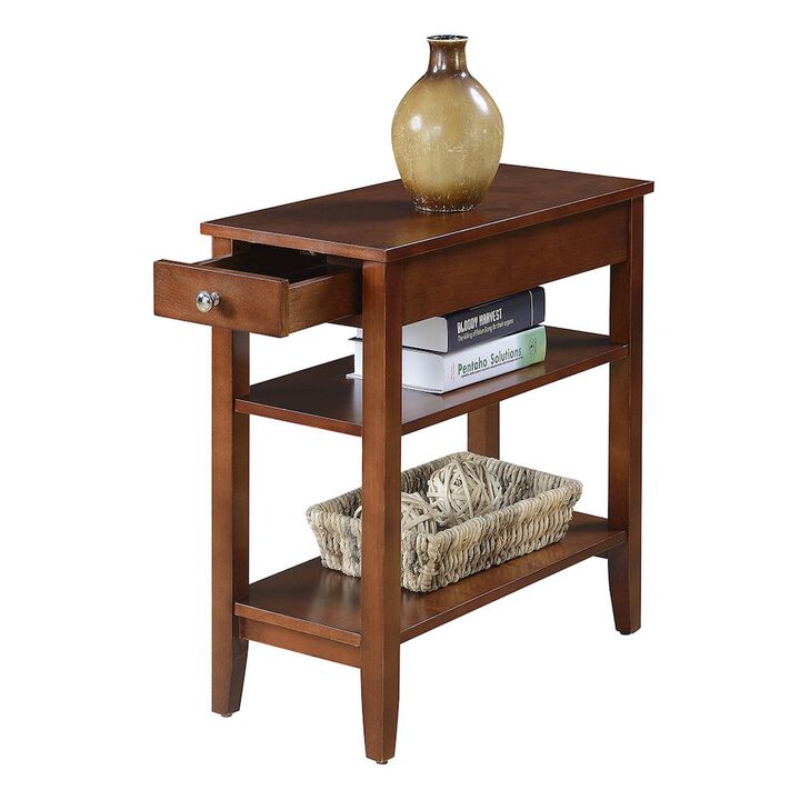 Convience Concept, Inc. American Heritage 1 Drawer Chairside End Table with Shelves