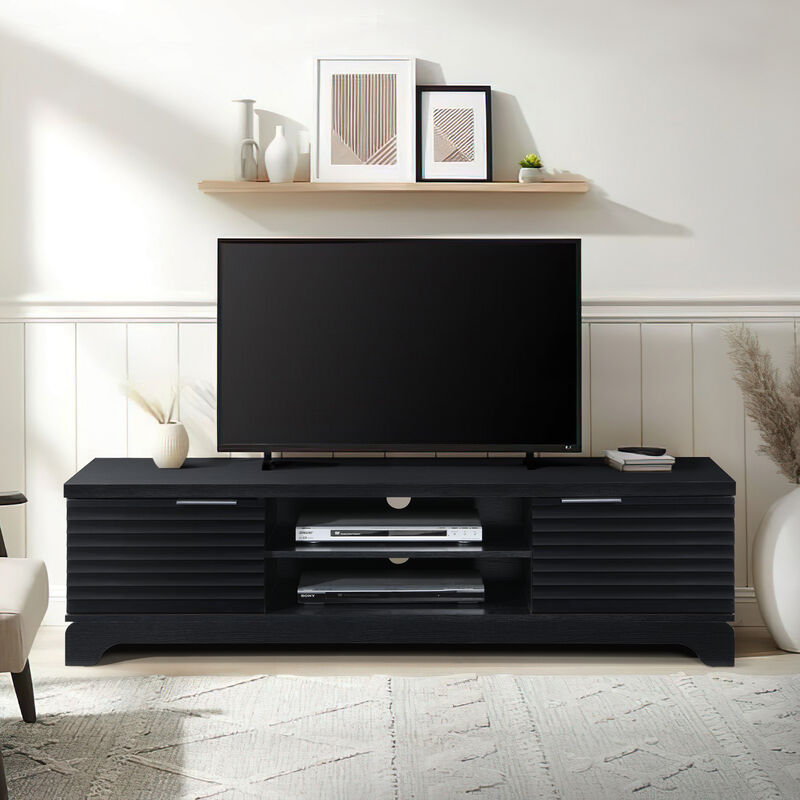 58.66 in. Wood TV Stand with 2 Storage Cabinets Fits TV's up to 65 in. image number 1
