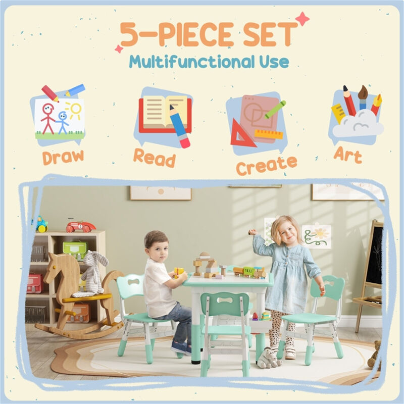 Kids' Table and Chair Set Sturdy & Stylish Furniture for Playroom, Study and Activity Time