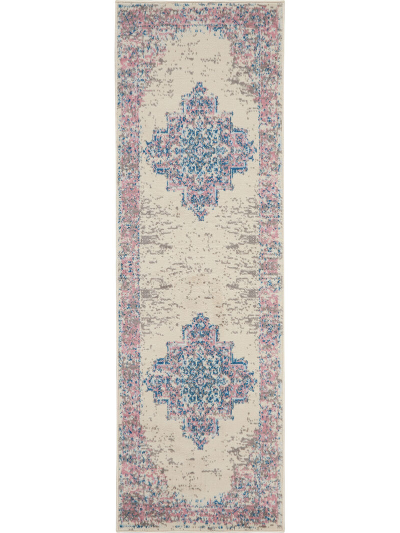 Grafix GRF14 Ivory/Pink 2'3" x 12' Rug