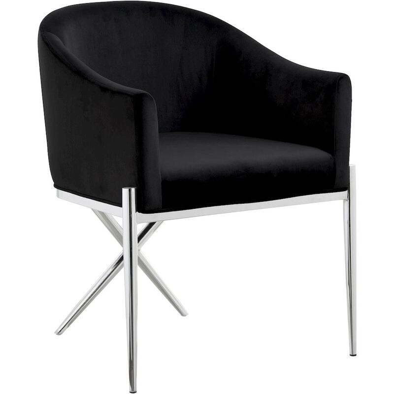 Meridian Furniture Xavier Black Velvet Dining Chair