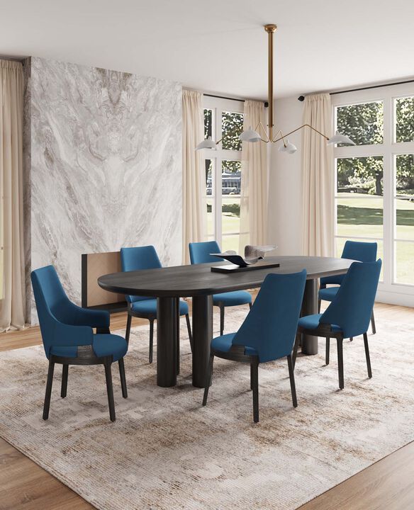 Kara Blue Dining Chairs (Set of 6)