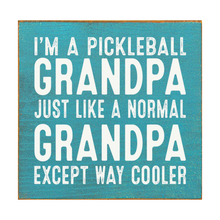 Pickleball Grandpa Wooden Sign Funny Pickleball Wall Decor Gift