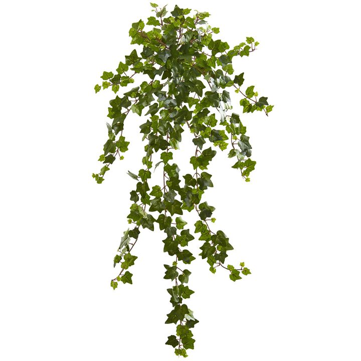 HomPlanti 36" Curly Ivy Artificial Hanging Plant (Set of 3)