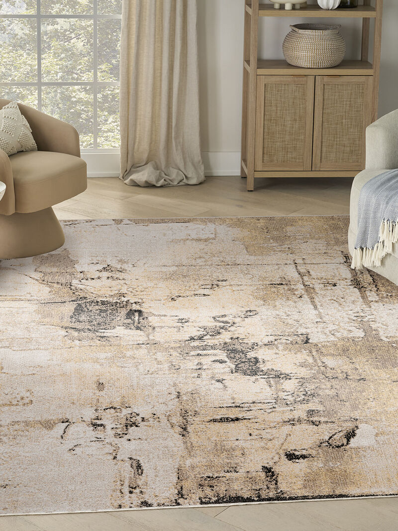 Washable Decor WSD09 Mocha 9' x 12' Rug