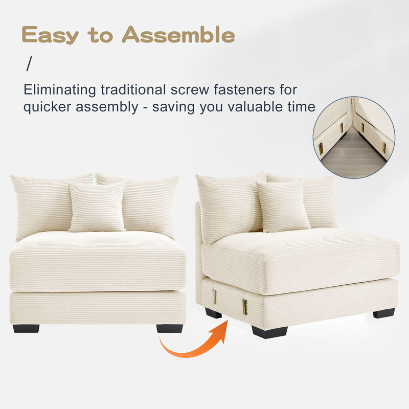 Meksik Oversized Cloud U‑Shape Modular Sectional Sofa image number 6