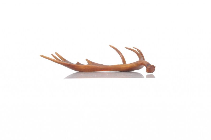 Resin Serving Tray with Antler Design &ndash; Rustic Decorative Tray for Home, Parties, and Snacks