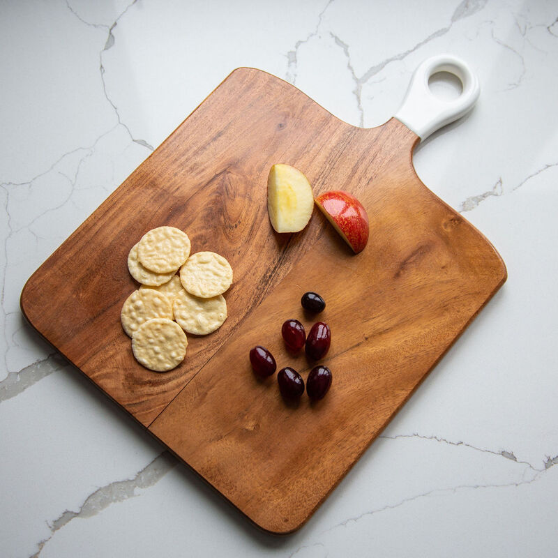 Jeanne Fitz Wood + White Collection Acacia Wood Charcuterie Board - Square image number 2