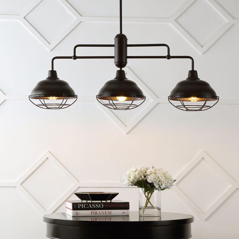 Levi Industrial Farmhouse Iron LED Pendant