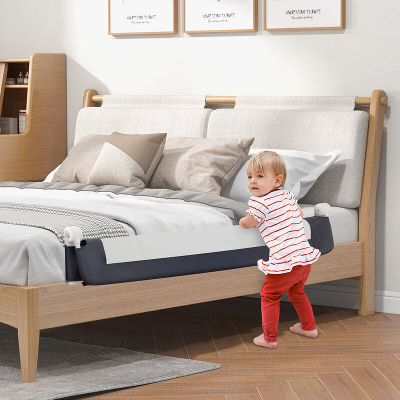 Adjustable Baby Bed Rail with Swing Down Design and Safety Strap for Bedroom image number 3