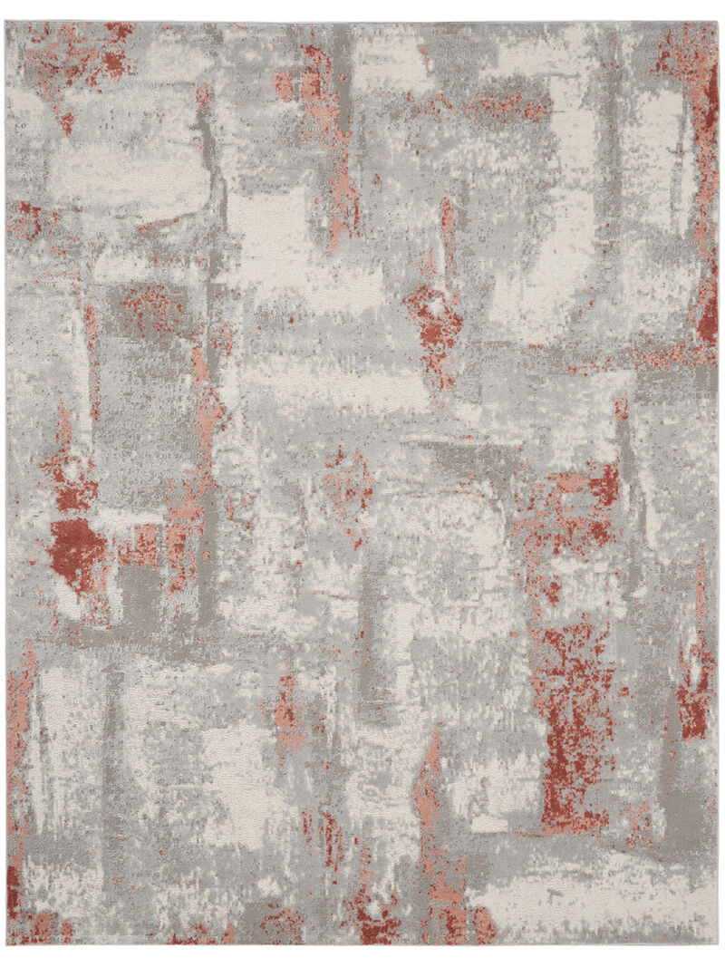 Elation ETN06 Gray/Brick 9' x 12' Rug