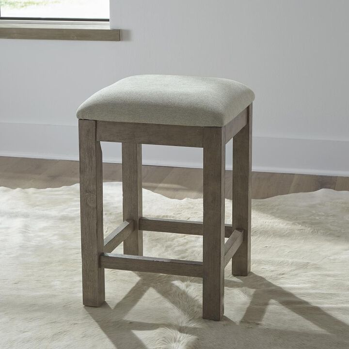 Liberty Furniture Uph Console Stool Contemporary Grey in Dusty Taupe Finish