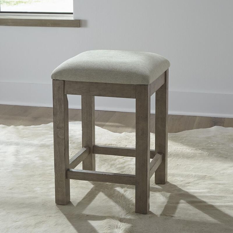 Liberty Furniture Uph Console Stool Contemporary Grey in Dusty Taupe Finish image number 1