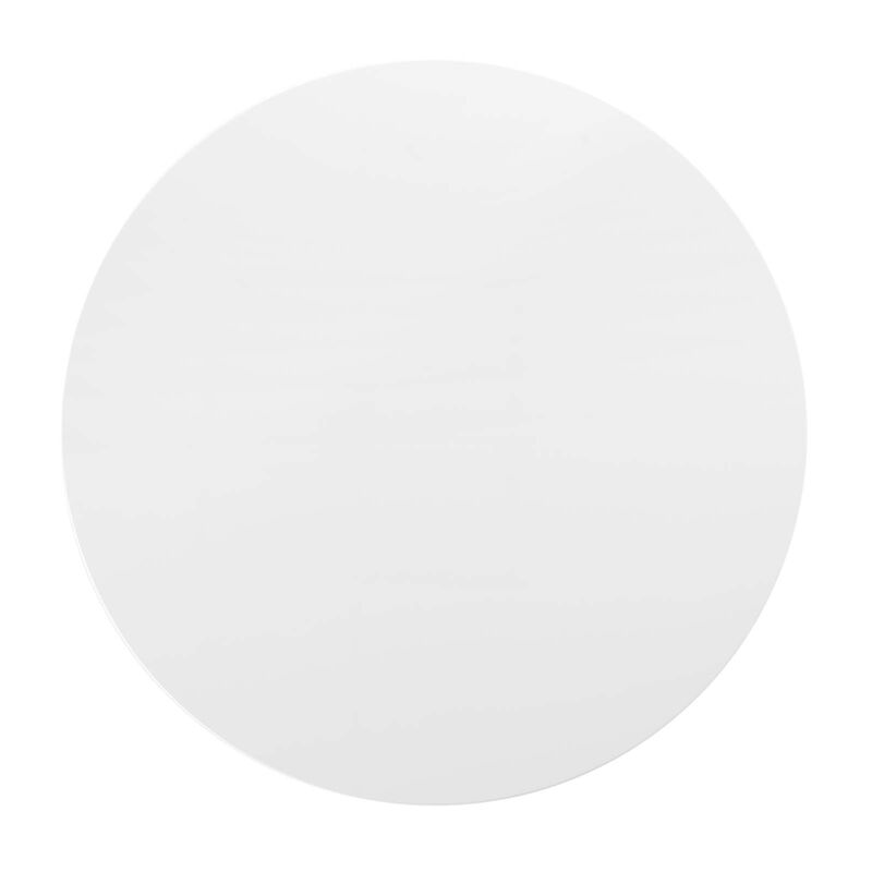 Modway - Lippa 48" Round Wood Top Dining Table White image number 2