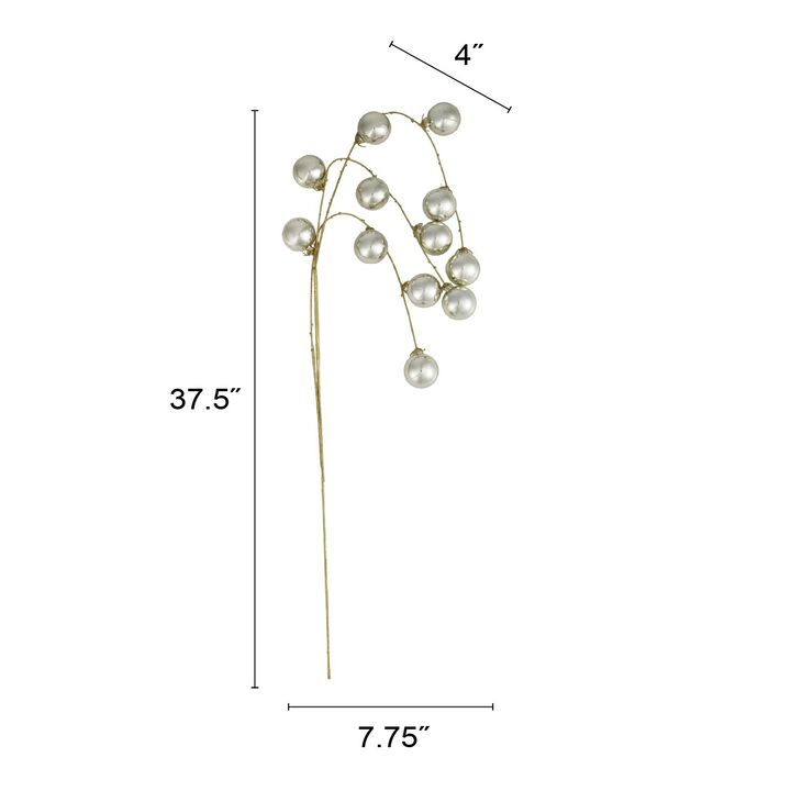 Silver Polyethylene Ball Spray with Iron Stem