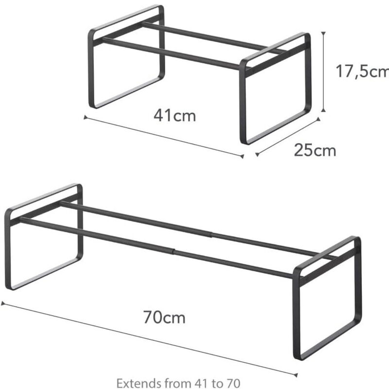 Shoe Rack Adjustable Shelves Space Saving 7 Inch Yamazaki Home image number 2