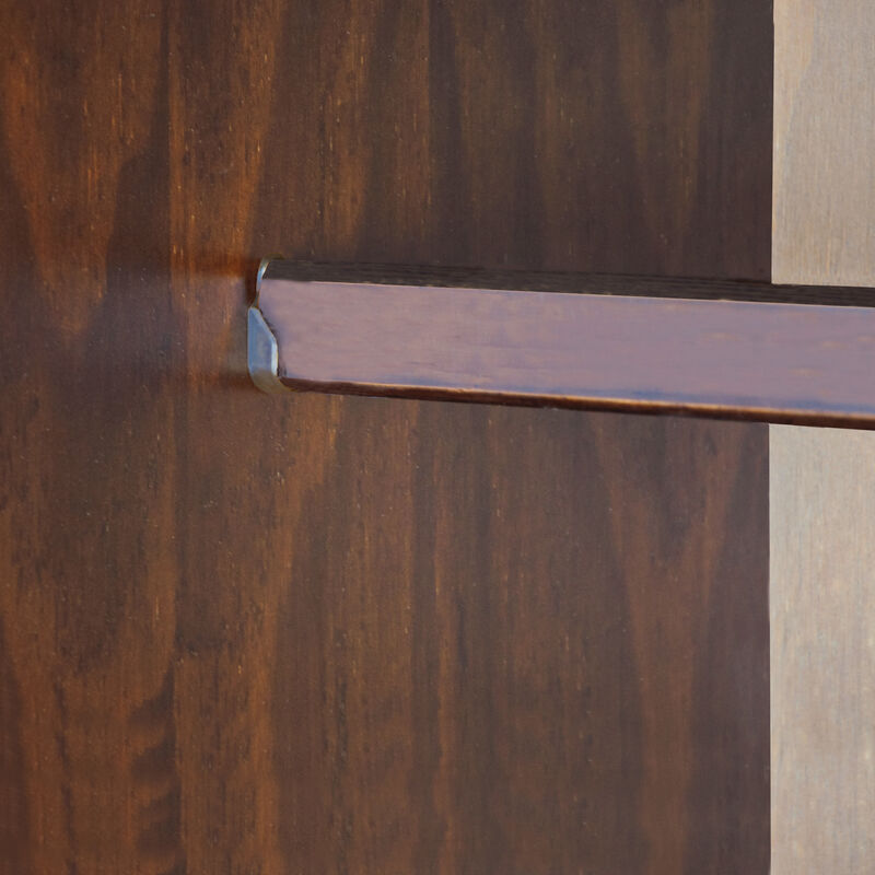 100% Solid Wood Family 4-Door Wardrobe