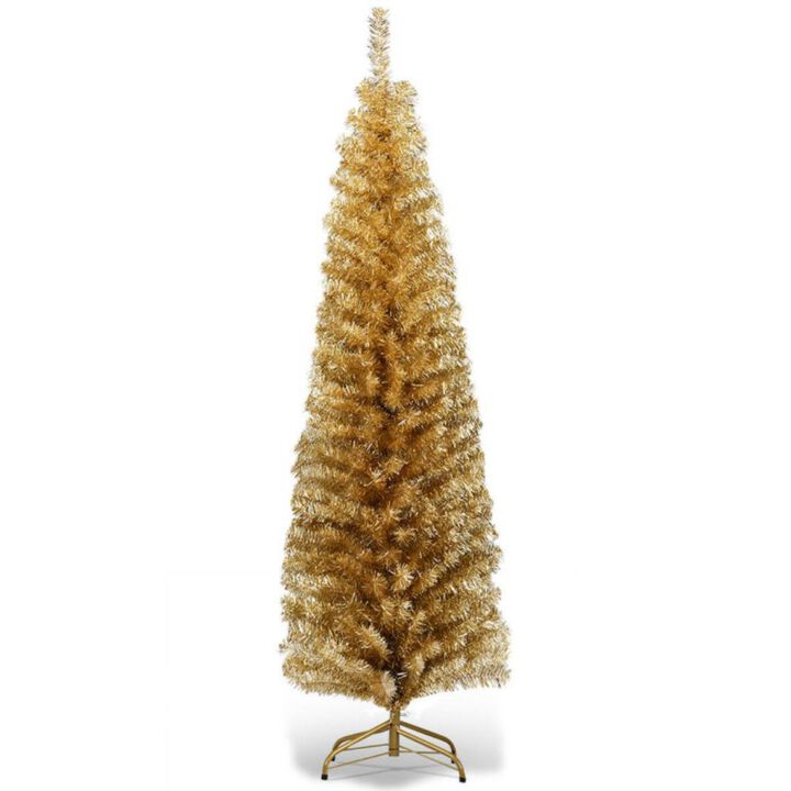 Hivvago Artificial Pencil Christmas Tree with Electroplated Technology