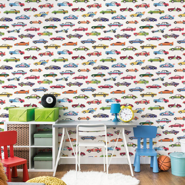 Kids and Teens Dinky Cars Multi-colored Wallpaper G78558